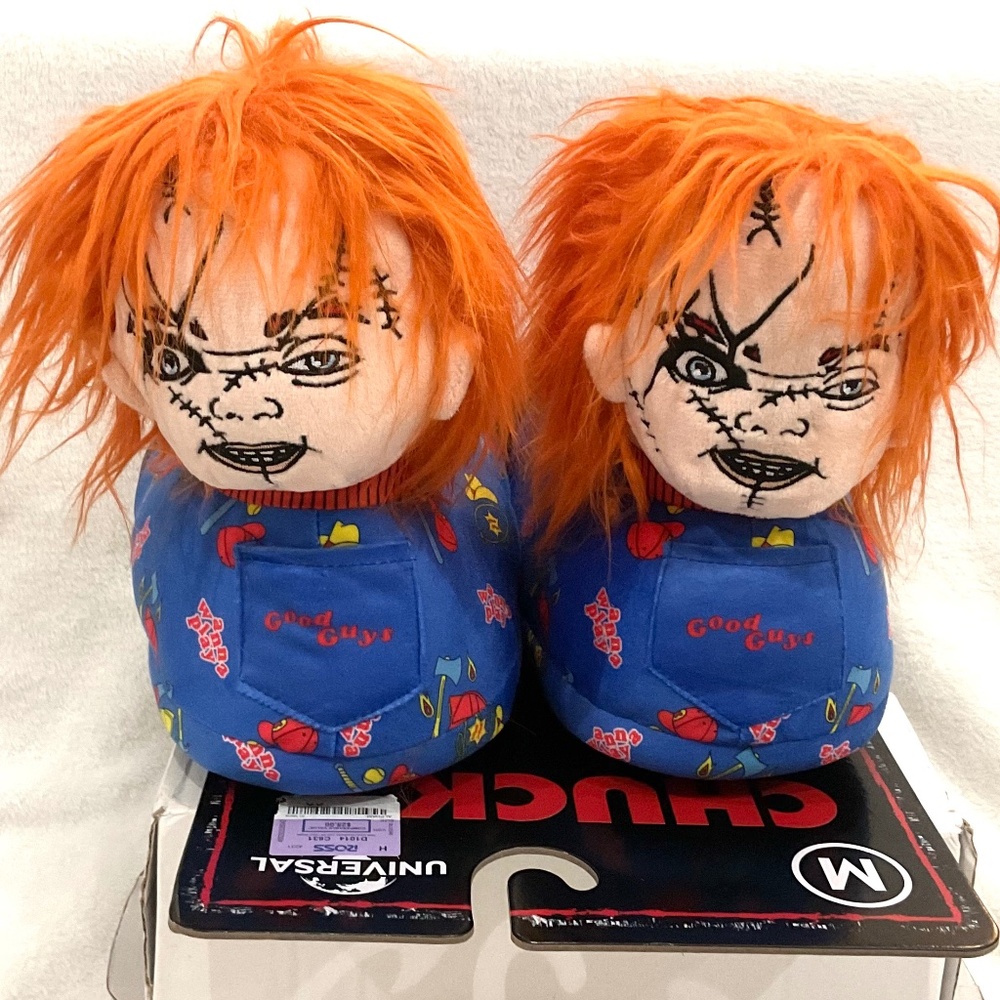 Chucky “Good Guys” Plush Slippers | Horror Movie House Shoes | Unisex Size 9/10